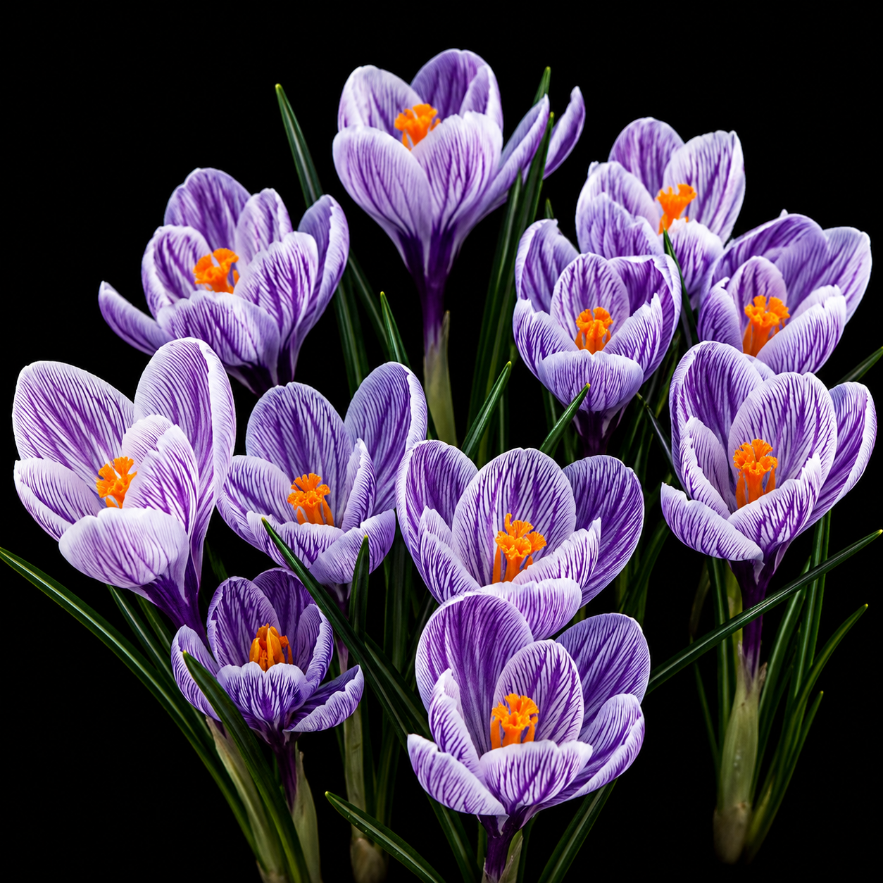 Crocus Vernus Pickwick krokusu sīpoli